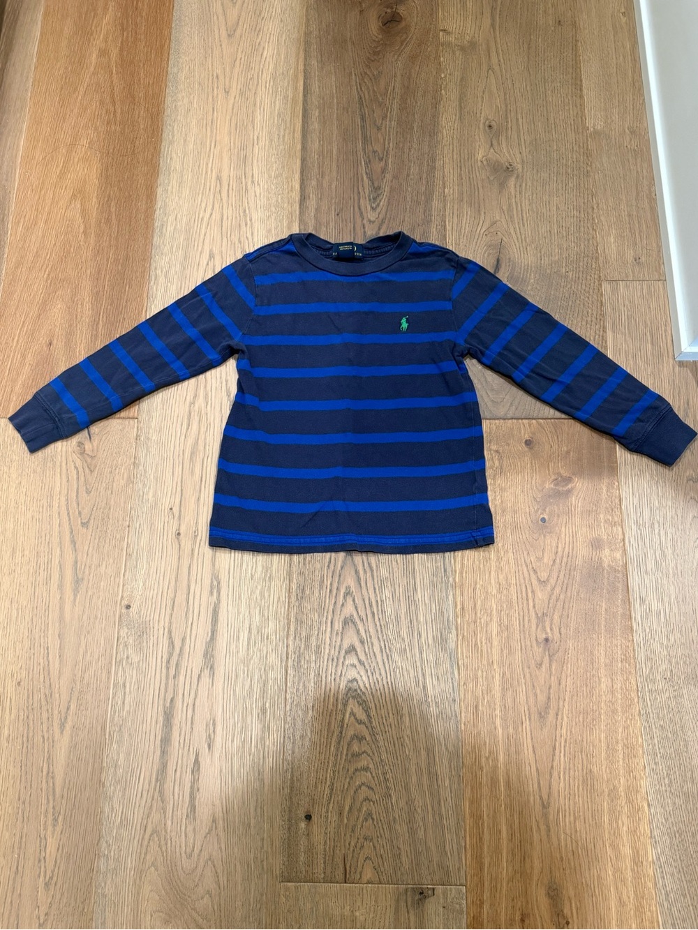 Polo Ralph Lauren Boys Navy Striped Long Sleeve Shirt 3T